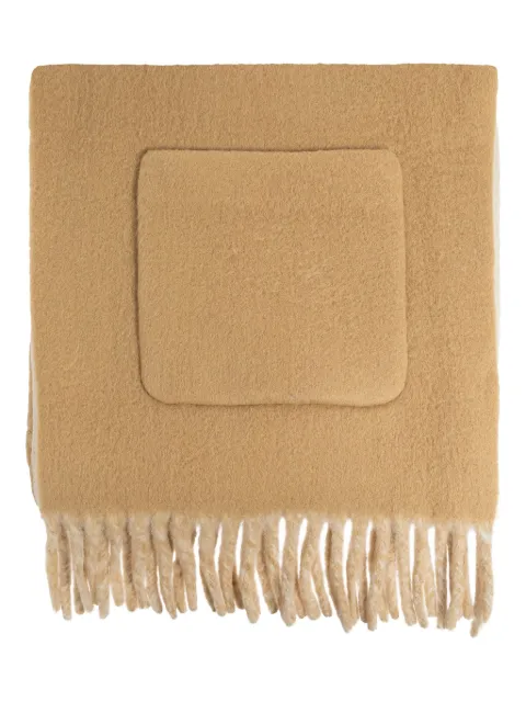 Burberry pocket-detail fringed scarf