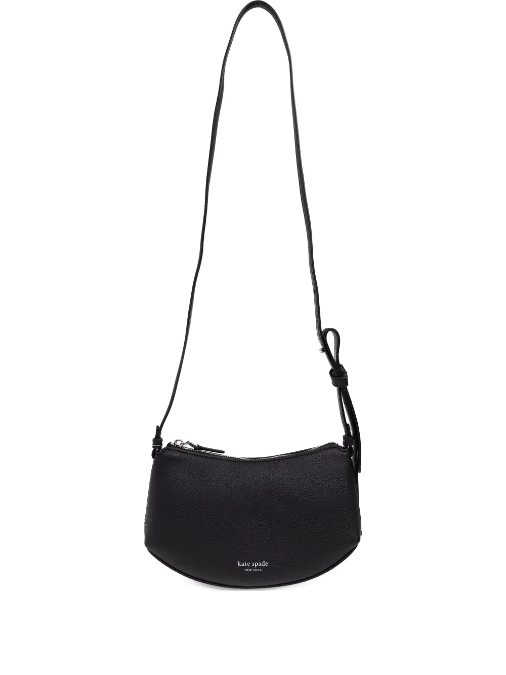 Kate Spade Loop Zip-leather Crossbody Bag In Black