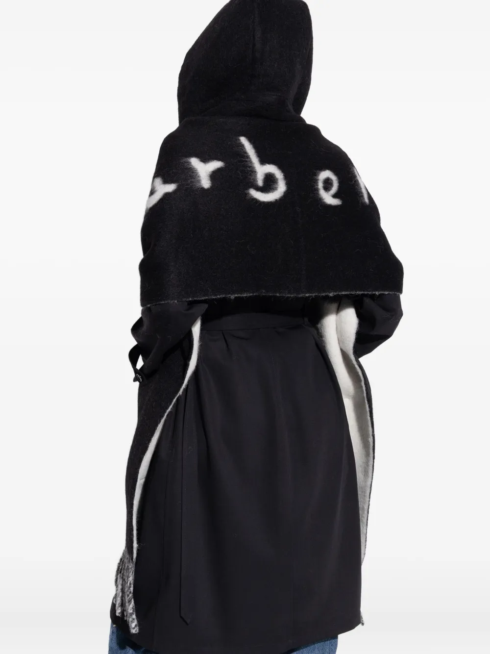 Burberry Sjaal met logo Zwart