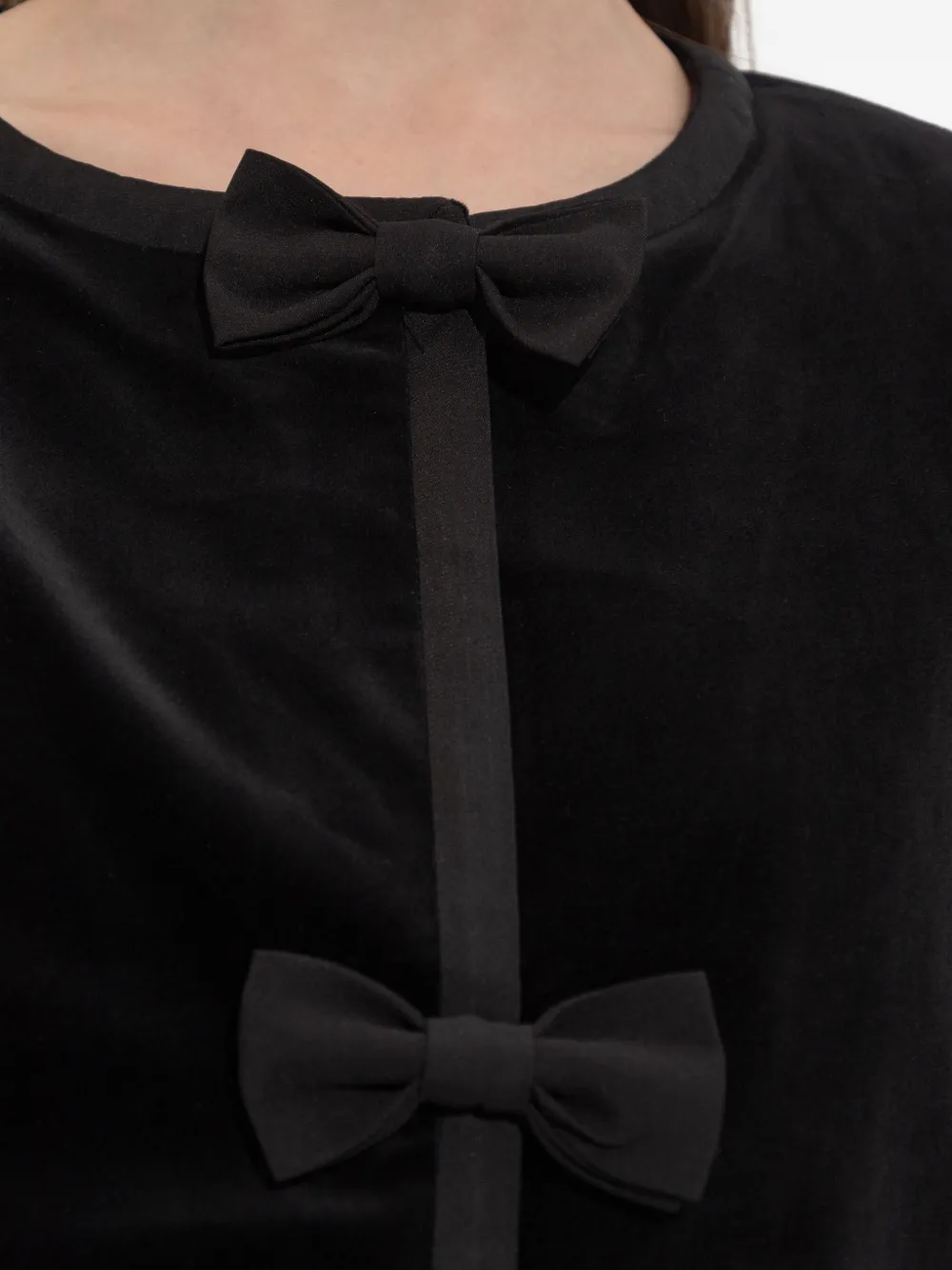 Posse Quincy Bow-detail Jacket In Black