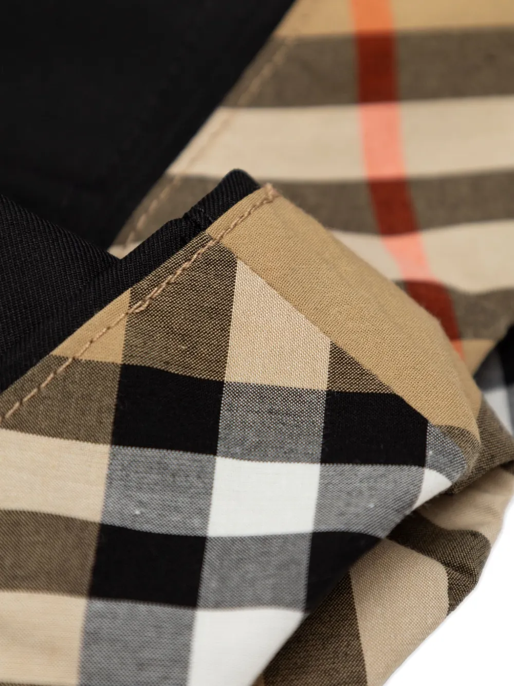 Burberry Check Trim Shorts In Black