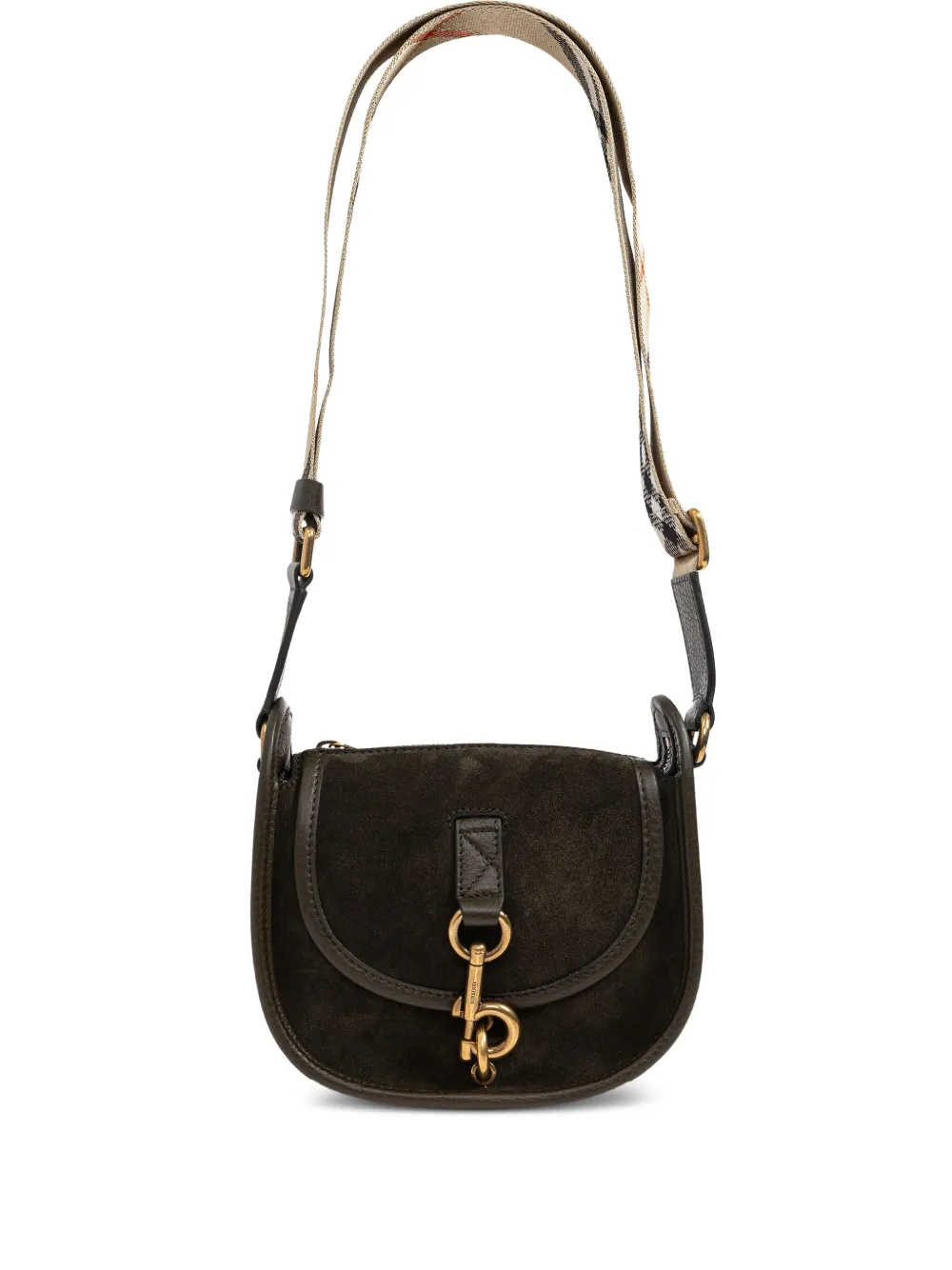 Burberry mini B Clip hook-saddle crossbody bag - Verde