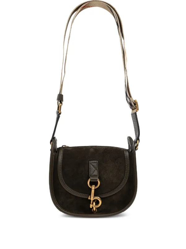 Burberry Mini B Clip Hook-saddle Crossbody Bag in Green