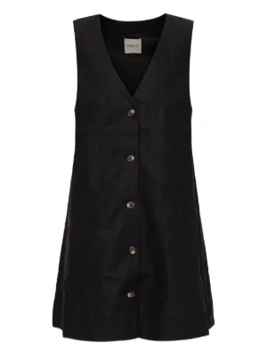 modal ruched a line mini dress in lemon sherbet Lemon Ruched Side Panel Sleeveless Mini Dress