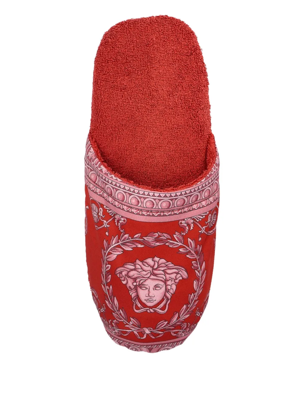 Versace Slippers met Barocco-print Rood