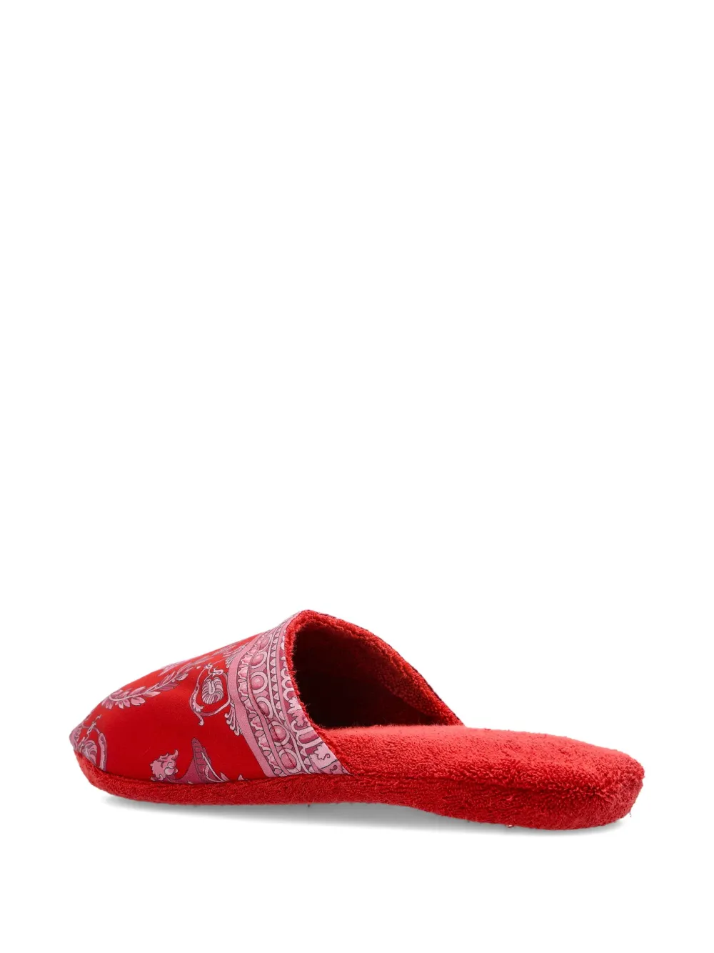 Versace Slippers met Barocco-print Rood