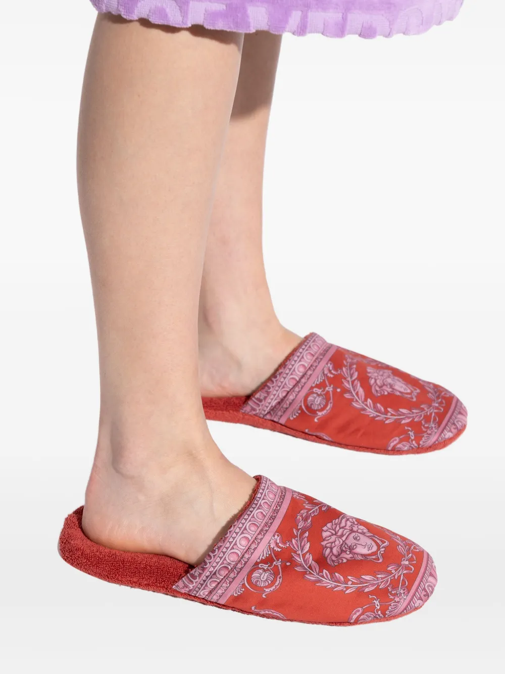 Barocco-print slippers