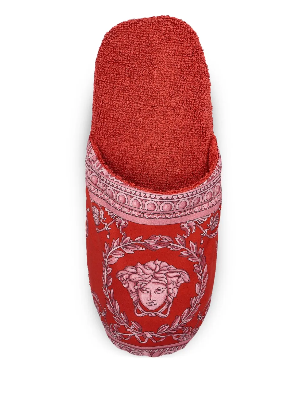  Versace Slippers Con Estampado Barocco - Rojo 