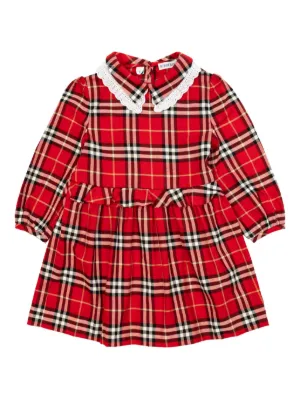 Burberry Kids チェック ワンピース | ブルー | FARFETCH JP