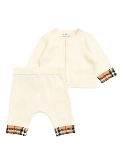 Burberry Kids crew-neck trousers set