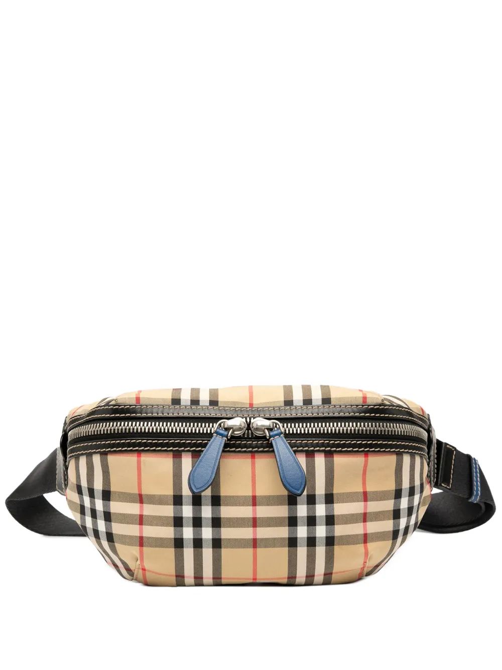 Pre-owned Burberry 2000-2025 House Check Nylon Sonny Belt Bag In Brown