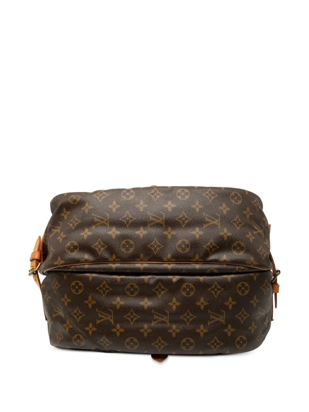 Pre-owned Louis Vuitton 1990 Monogram Saumur 35 Crossbody Bag In Brown