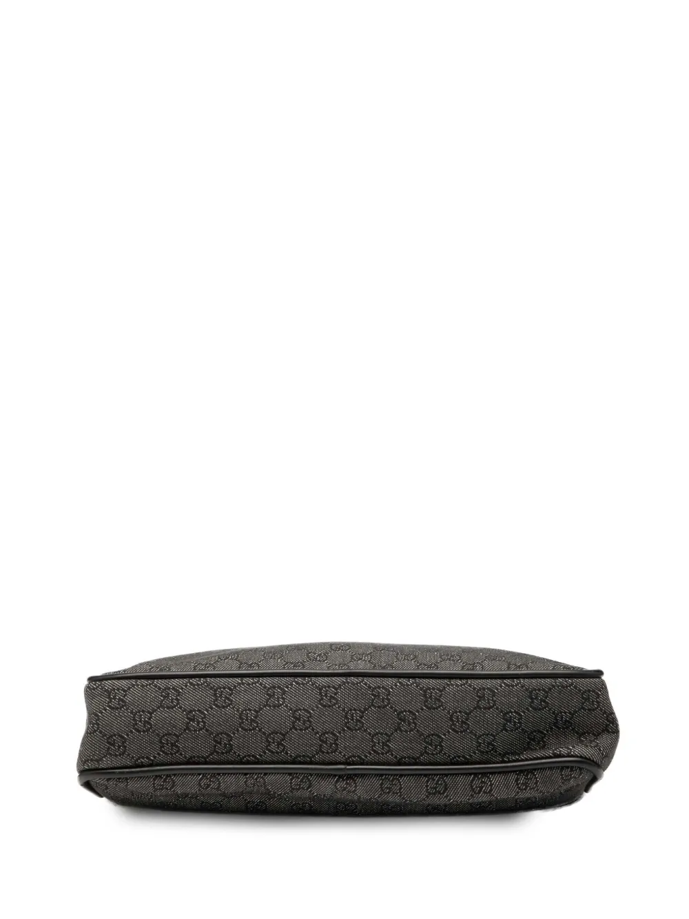 Pre-owned Gucci 2000-2015 Gg Denim Shoulder Bag In Gray