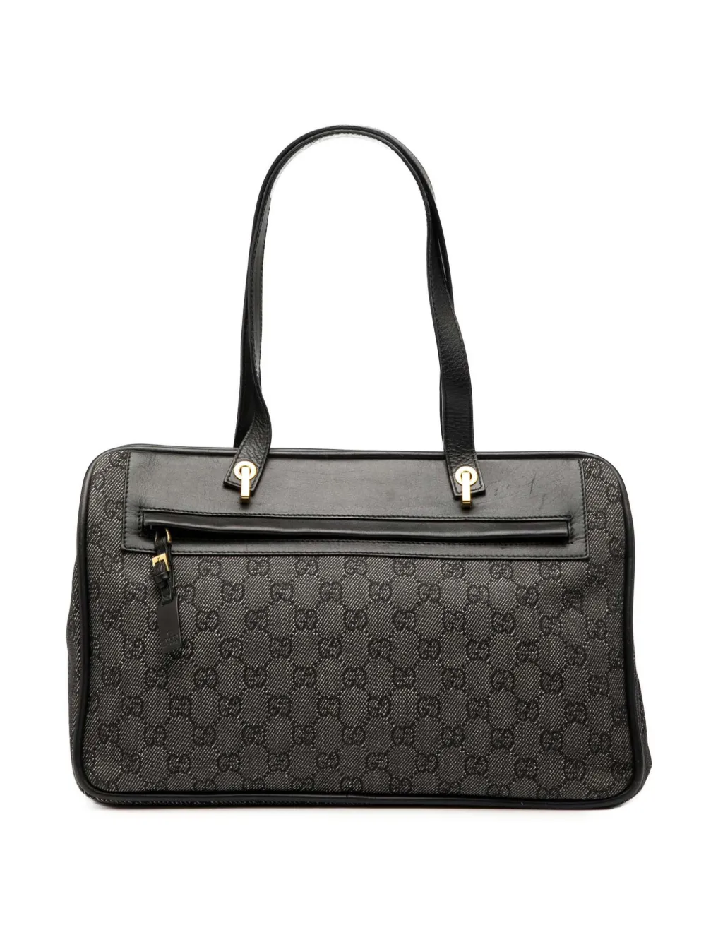 Gucci Pre-Owned 2000-2015 GG デニム ショルダーバッグ - グレー Gucci Pre-Owned 2000-2015 GG デニム ショルダーバッグ - グレー