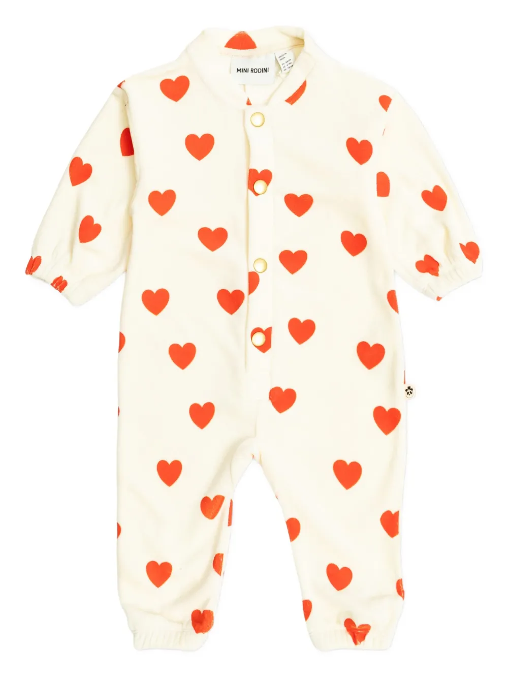 Mini Rodini heart-detail romper - Toni neutri