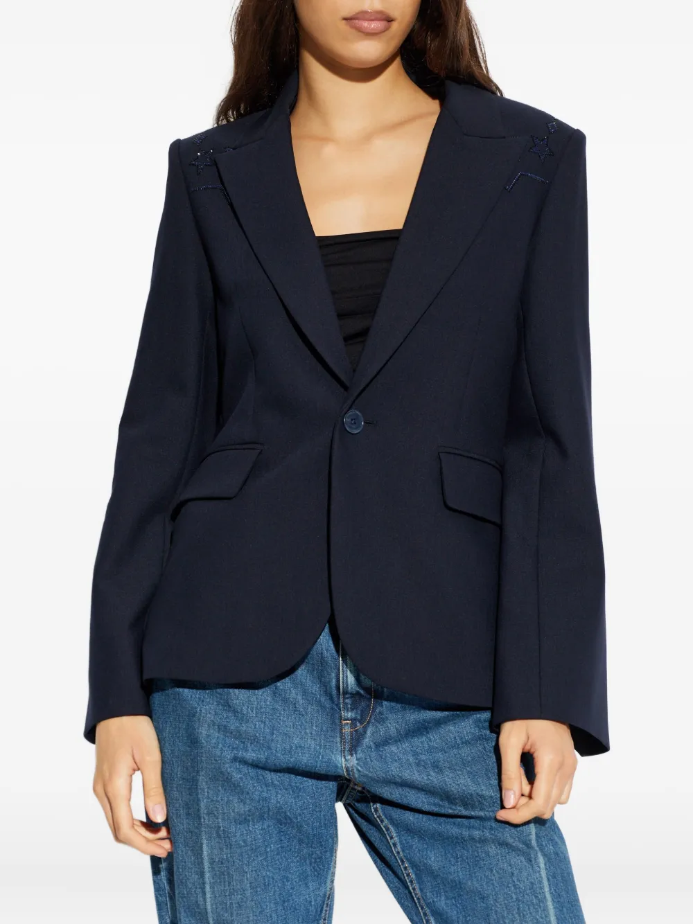 Zadig&Voltaire Blazer verfraaid met stras Blauw