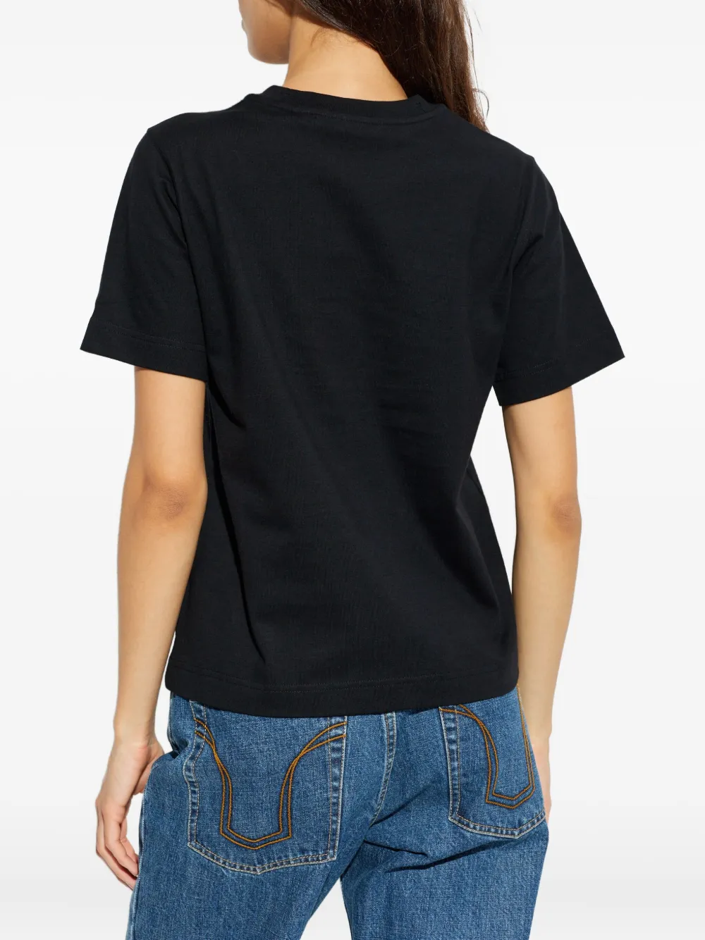 Burberry T-shirt met bloemenprint Zwart