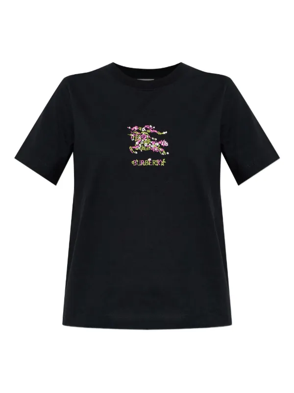 Burberry Floral Graphic T-shirt in Black