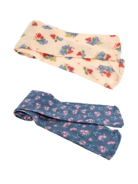Konges Sløjd set de dos pantimedias con motivo floral