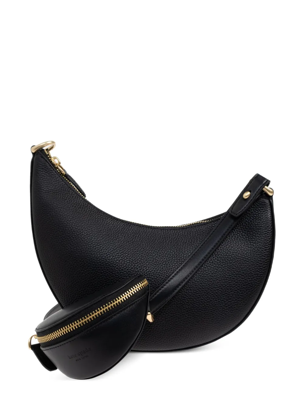Kate Spade Duo zip-leather shoulder bag - Nero