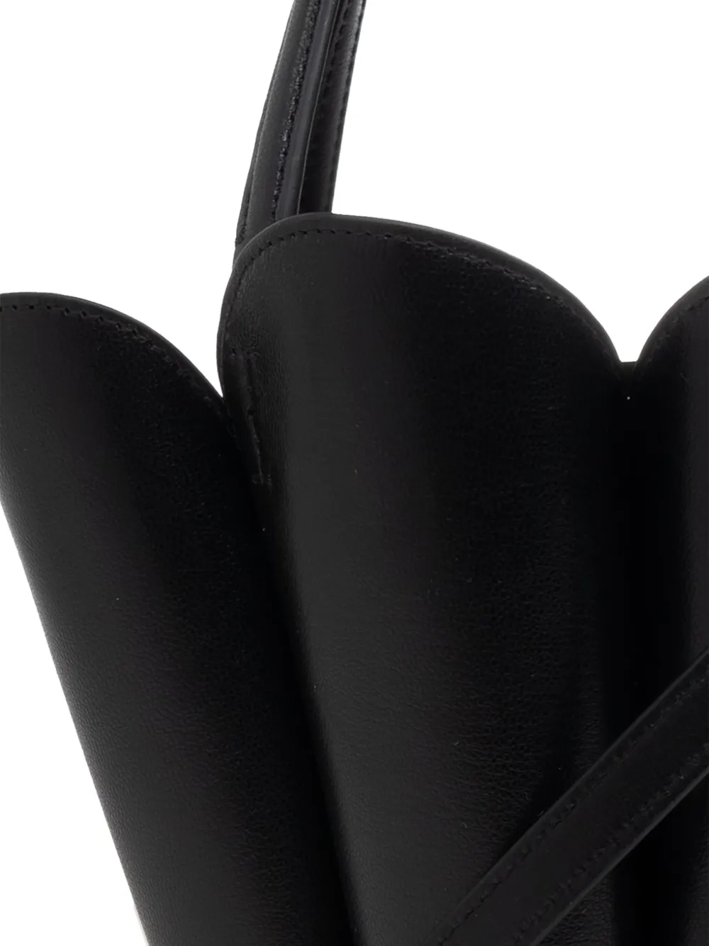 Kate Spade Spade Flower Scalloped Bucket Bag In Black