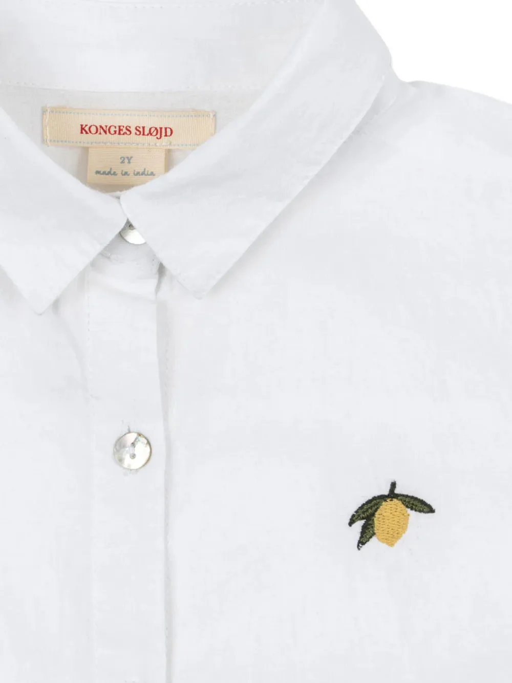 Konges Sløjd Logo-embroidered Shirt In White