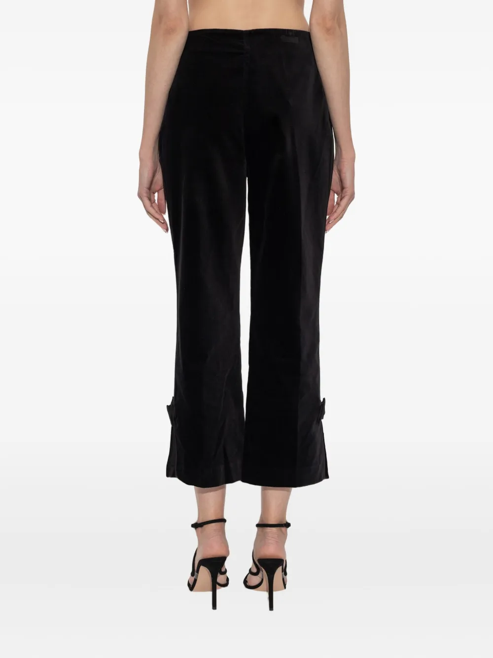 Posse Quincy Bow-detail Trousers In Black
