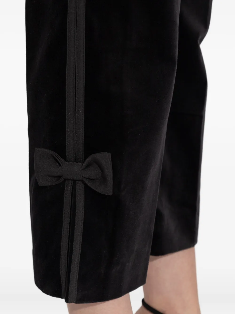Posse Quincy Bow-detail Trousers In Black