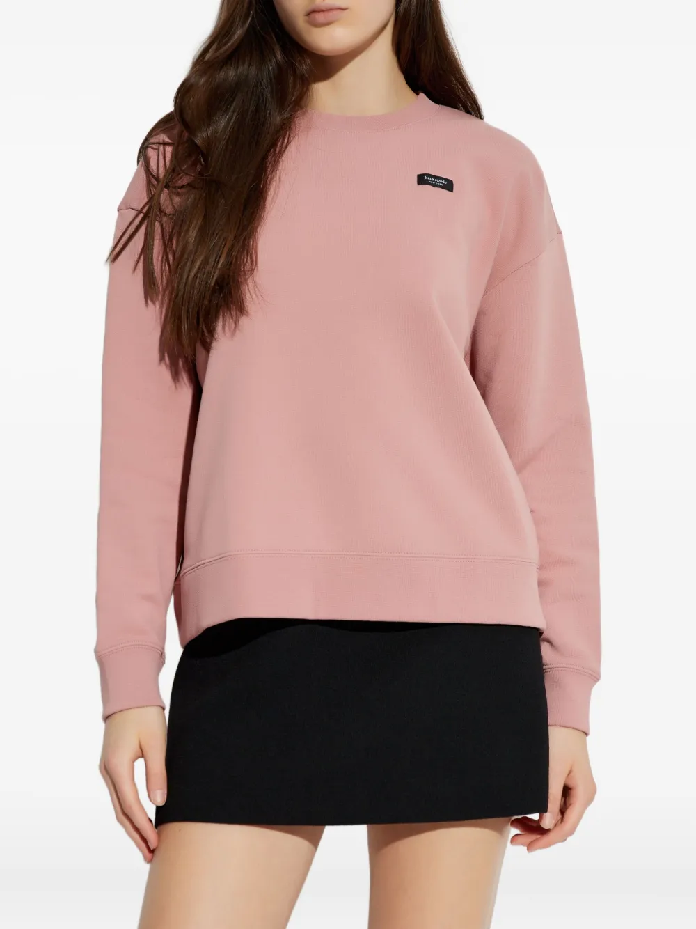 Kate Spade Logo-patch Sweatshirt In Pink