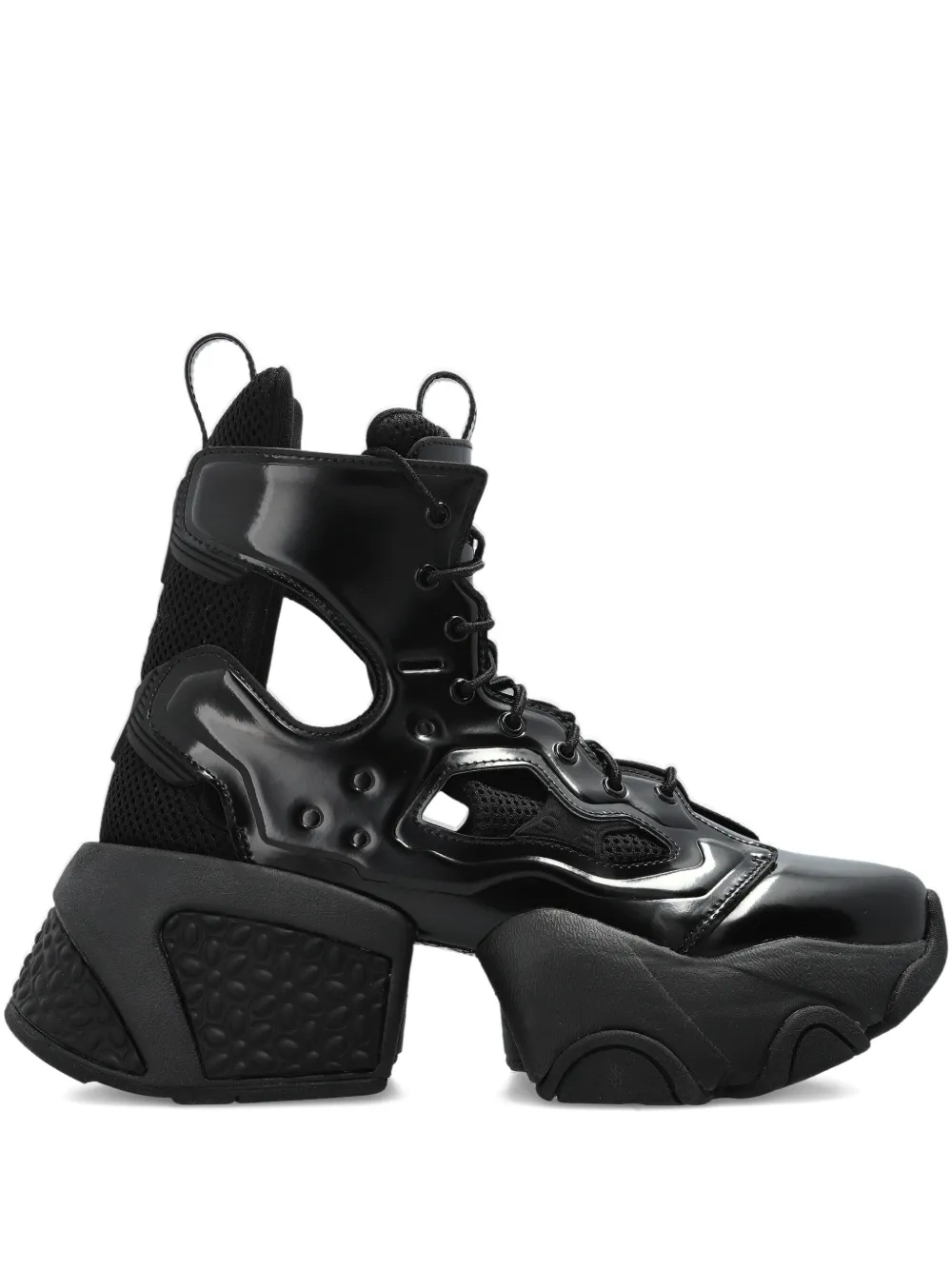 Noir Kei Ninomiya x Comme des Garçons cut-out platform sneakers Zwart