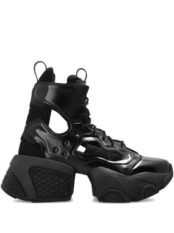 Noir Kei Ninomiya x Comme Des Garçons cut-out Platform Sneakers