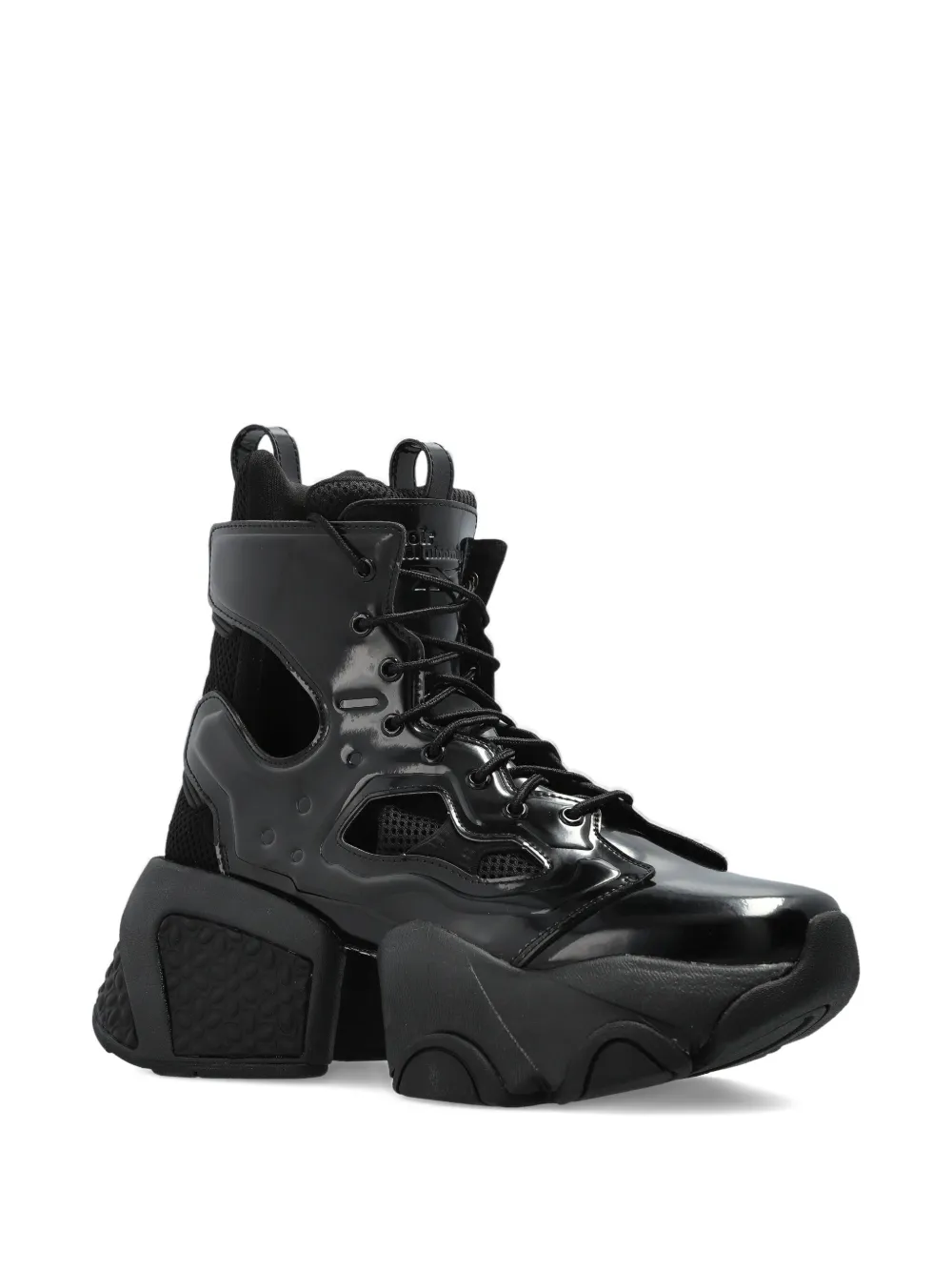 Noir Kei Ninomiya x Comme des Garçons cut-out platform sneakers Zwart
