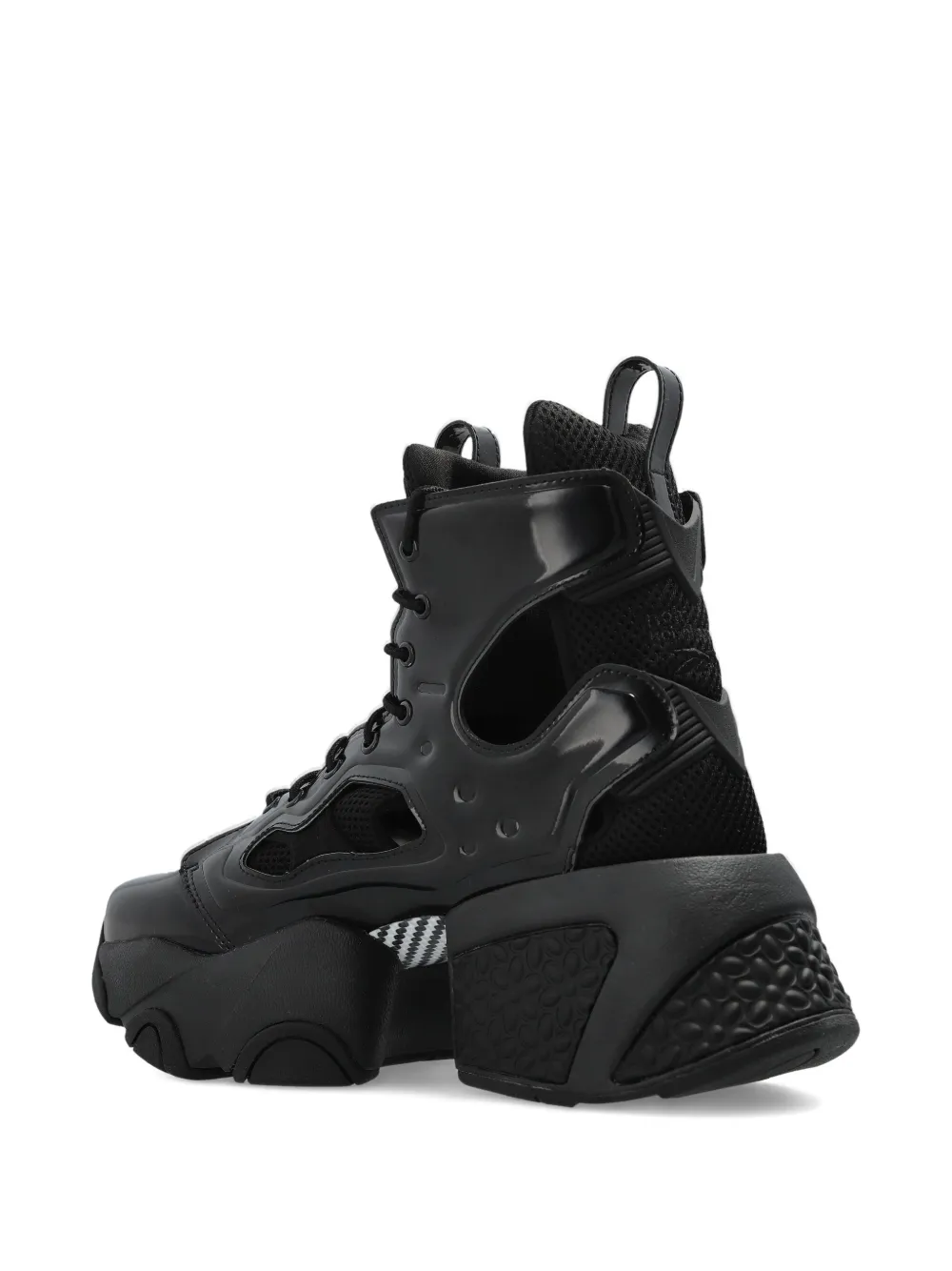 Noir Kei Ninomiya x Comme des Garçons cut-out platform sneakers Zwart