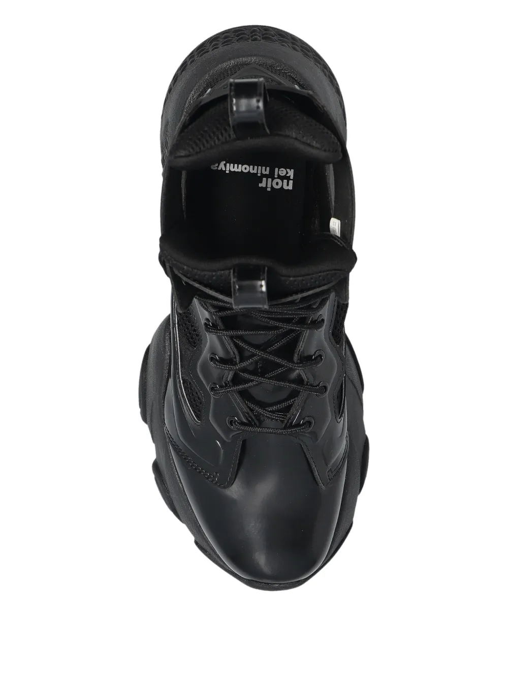 Noir Kei Ninomiya x Comme des Garçons cut-out platform sneakers Zwart