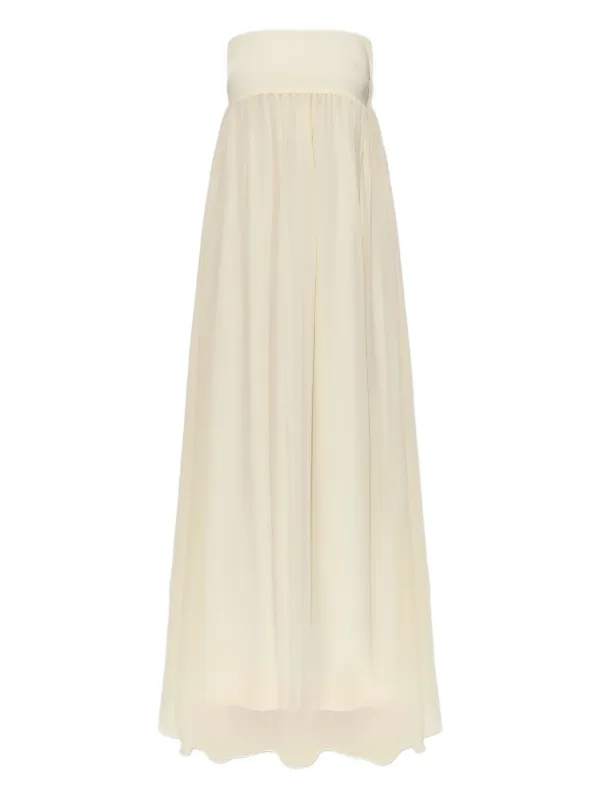 chinese dress ladies Posse Miles Strapless Dress in Cream & Black main image 0
