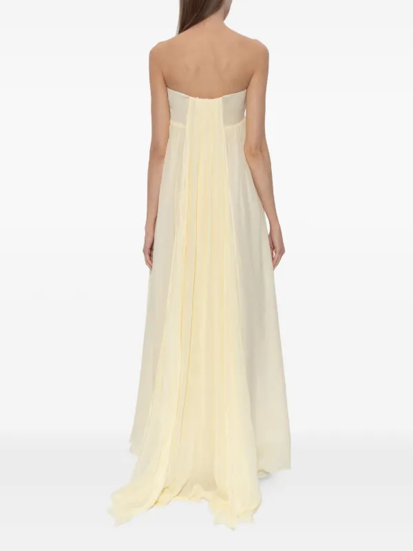Posse Solene Strapless Maxi Dress | Yellow