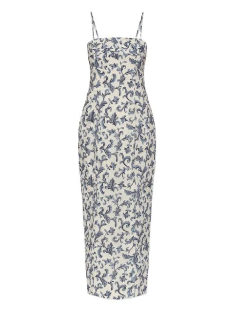 Posse robe mi-longue Rue à imprimé baroque