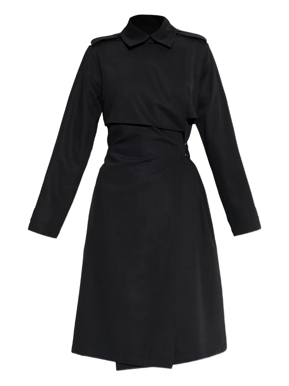 Burberry Belted Wrap Dress In Black