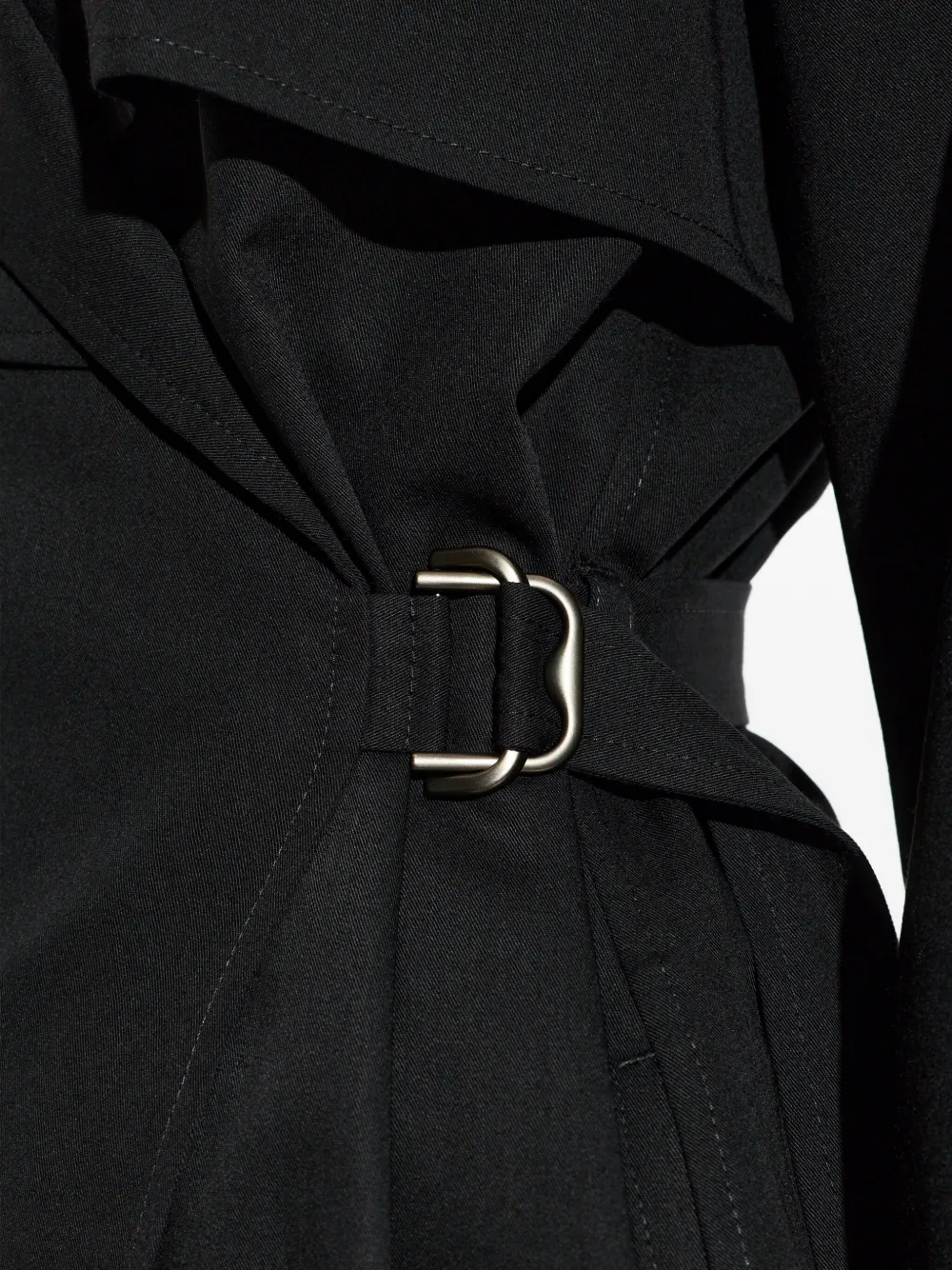 Burberry Belted Wrap Dress In Black