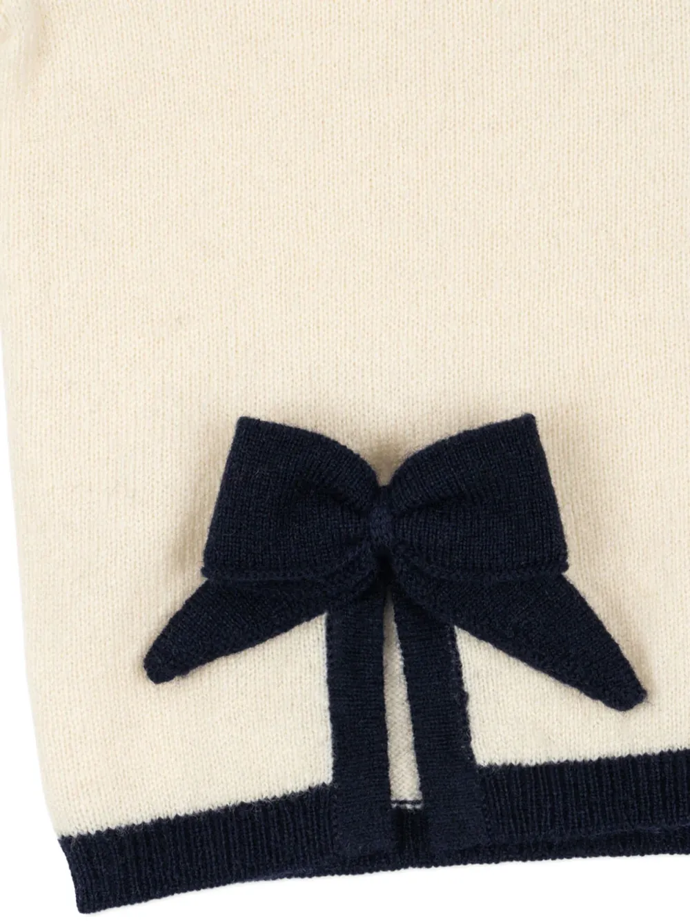 Konges Sløjd Vest met knoopsluiting en strik Beige