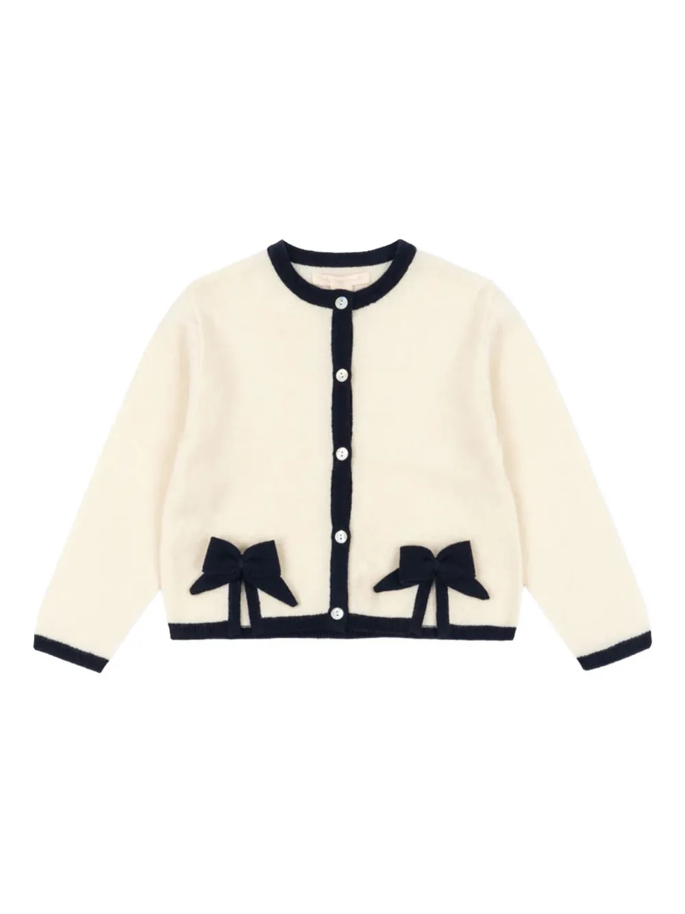 Konges Sløjd bow button-fastening cardigan | Neutrals | Image 1