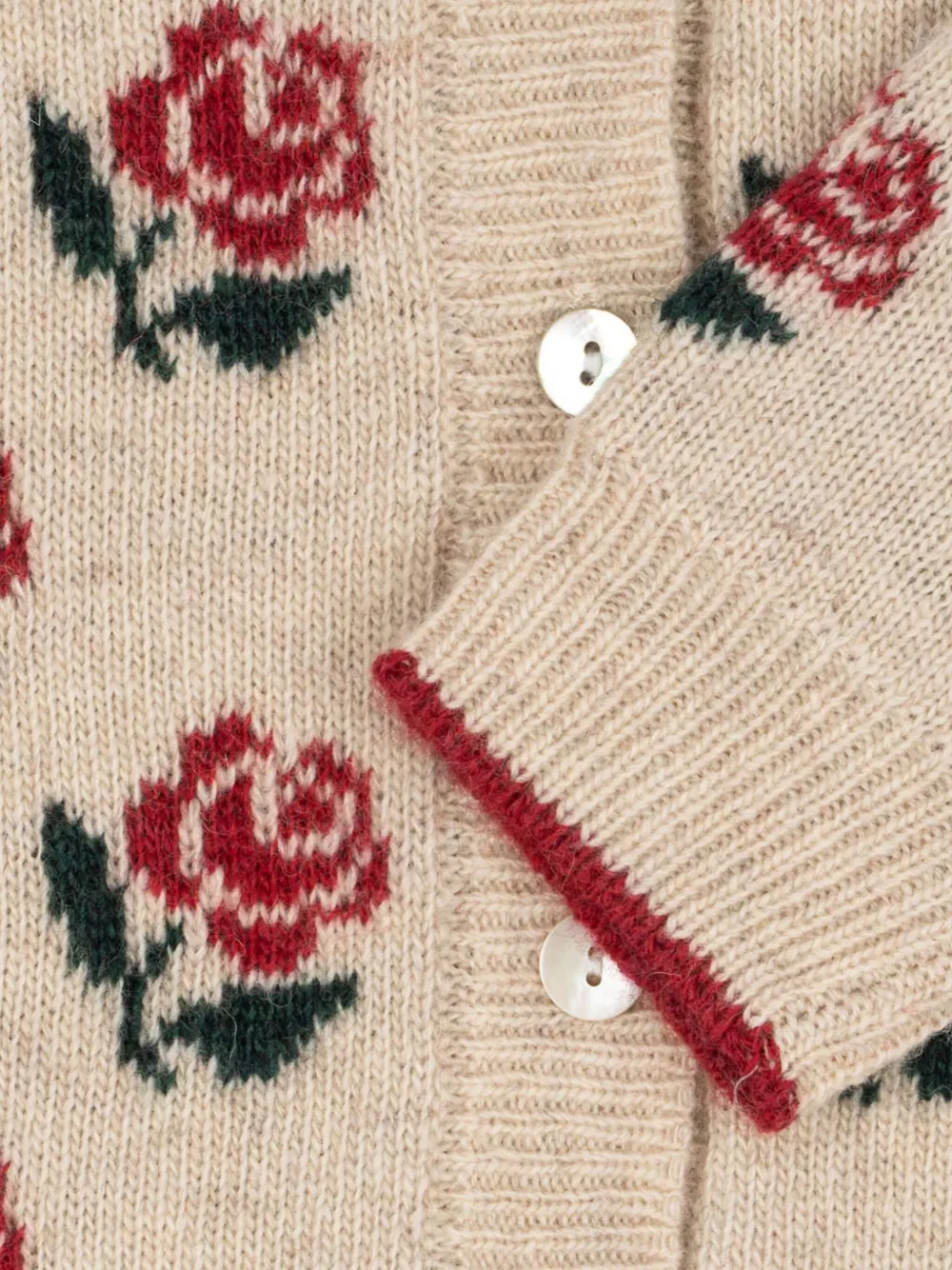 Konges Sløjd Vest met bloemenprint Beige