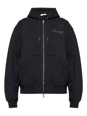 Valentino Garavani logo-print zip-up Hoodie | Blue | FARFETCH