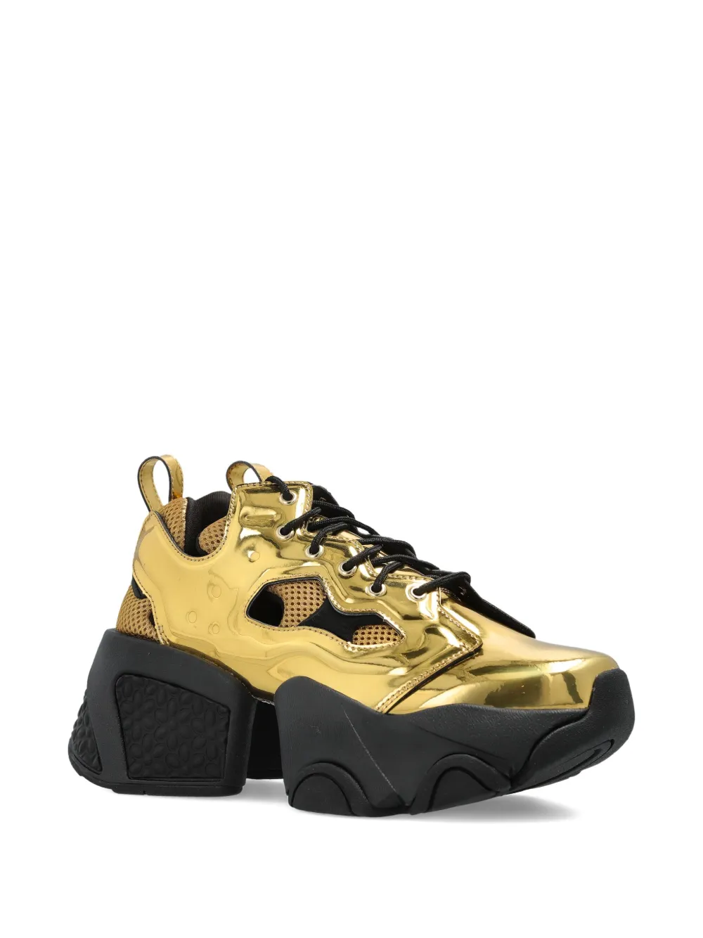 Noir Kei Ninomiya x Comme des Garçons cut-out platform sneakers Goud
