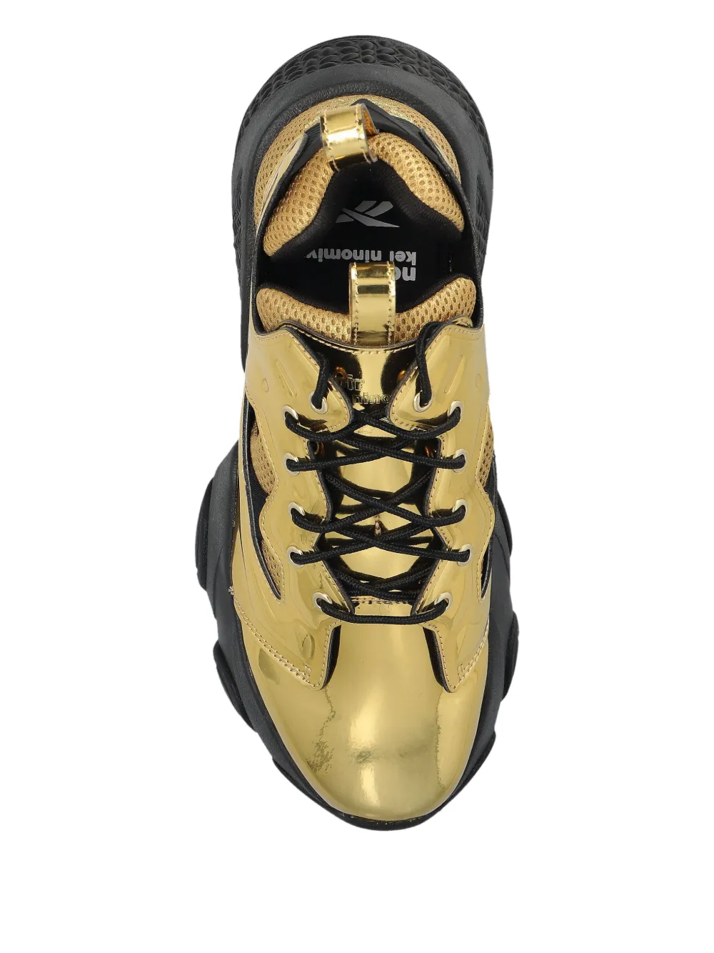 Noir Kei Ninomiya x Comme des Garçons cut-out platform sneakers Goud