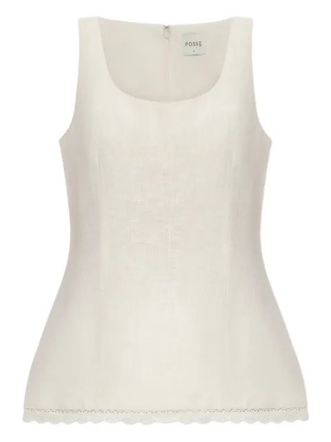 Posse Effi lace-trim top