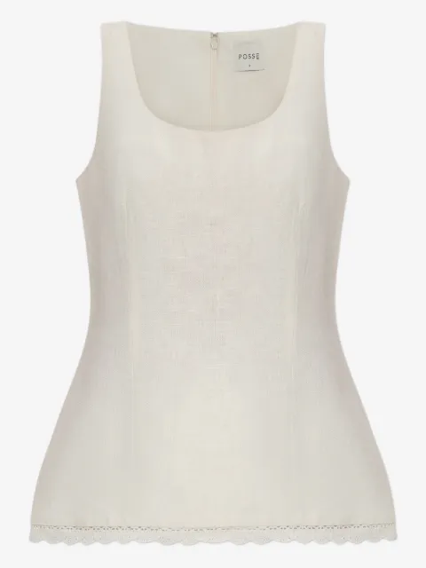 Posse Effi lace-trim top