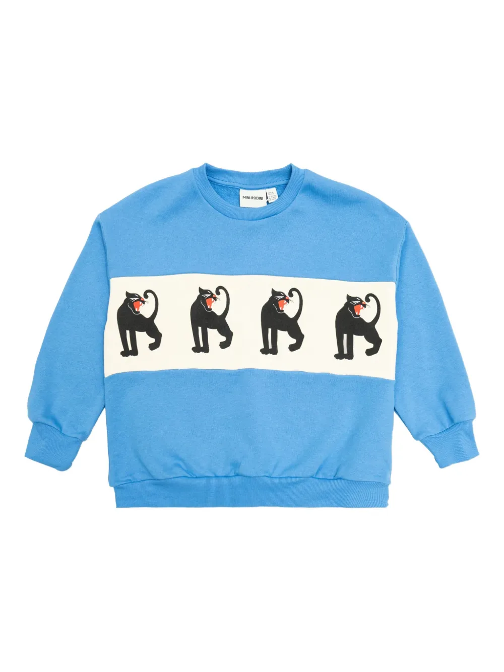 Mini Rodini panther-graphic sweatshirt | Blue | Image 1