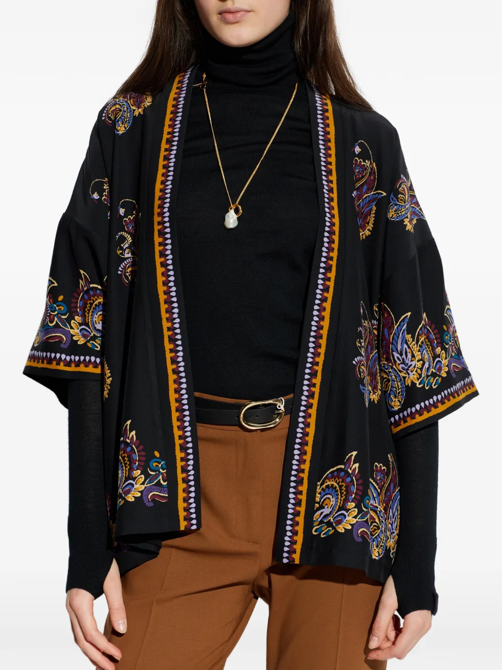  Etro Paisley-print Jacket - Black 