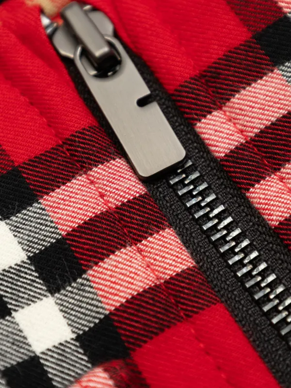 Burberry Kids check-pattern Hooded Jacket | Red | FARFETCH